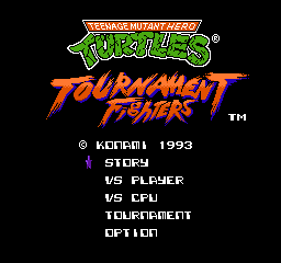 Teenage Mutant Hero Turtles - Tournament Fighters Title Screen